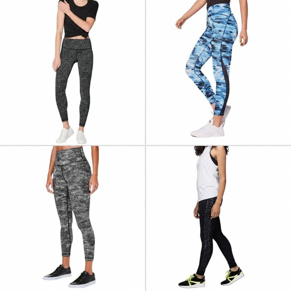 LULULEMON ATHLETICA BUNDLE of 4 Pairs Of Leggings Size 6